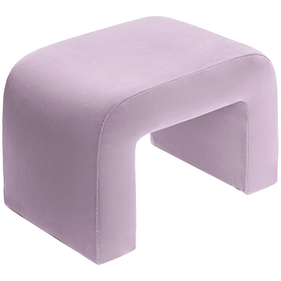 Пуфик "Боу" мини | сиреневая дымка бархат - Фото миниатюра 2