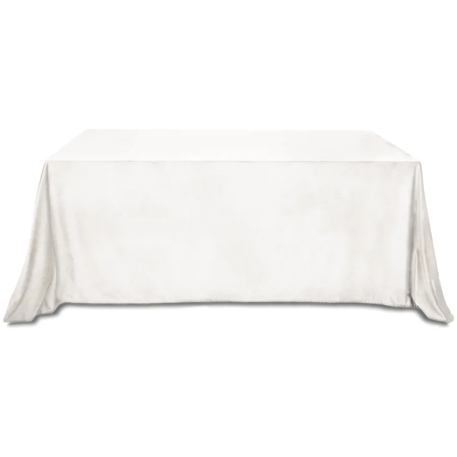 Скатерть бархатная "Бета+" жемчужная прямоугольная - Фото миниатюра 1