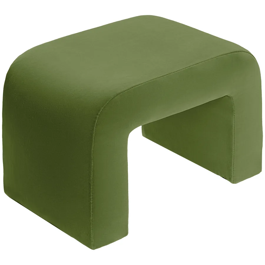 Пуфик "Боу" мини | зеленый чай бархат - Фото миниатюра 2