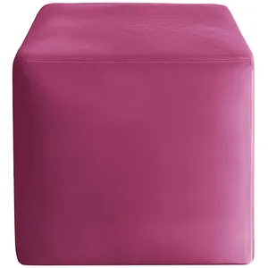 Чехол пуфик "Квадро" | малиновый бархат