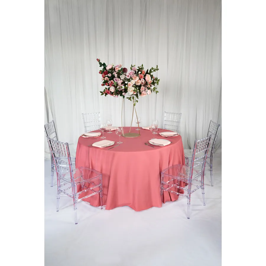 Скатерть "Альфа" розовый щербет круглая - Фото миниатюра 5