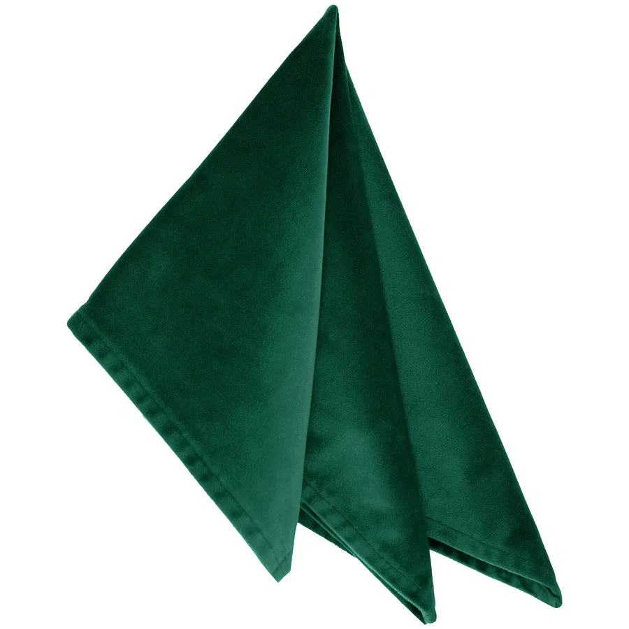 Салфетка бархатная "Бета" зеленый малахит - Фото основное 1
