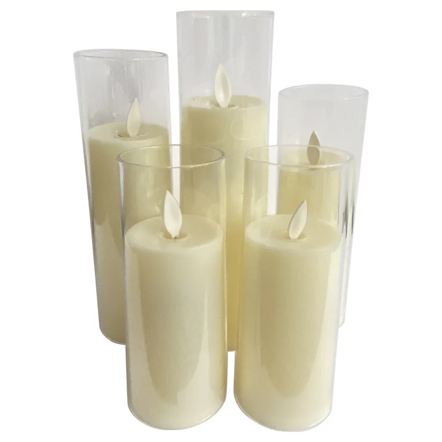 Набор свечей с пультом "Эрукто+" молочный - Фото основное 1