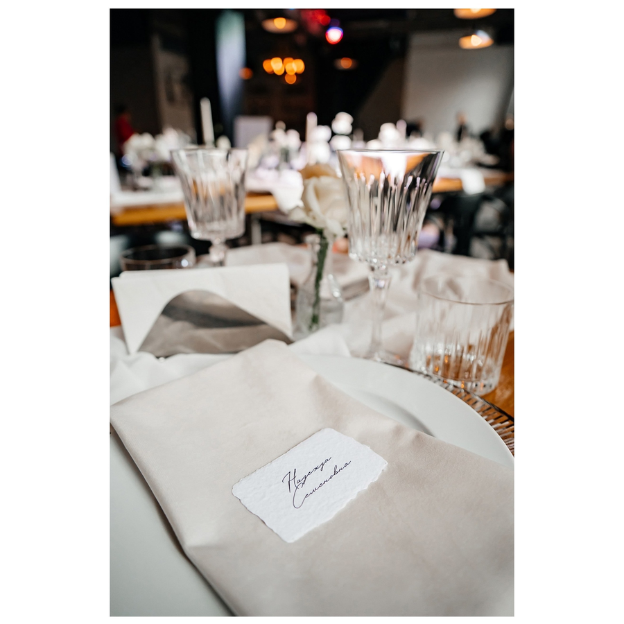 Салфетка бархатная "Бета" жемчужная - Фото миниатюра 3