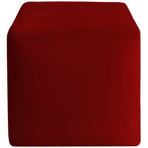 Чехол пуфик "Квадро" гранатовый бархат