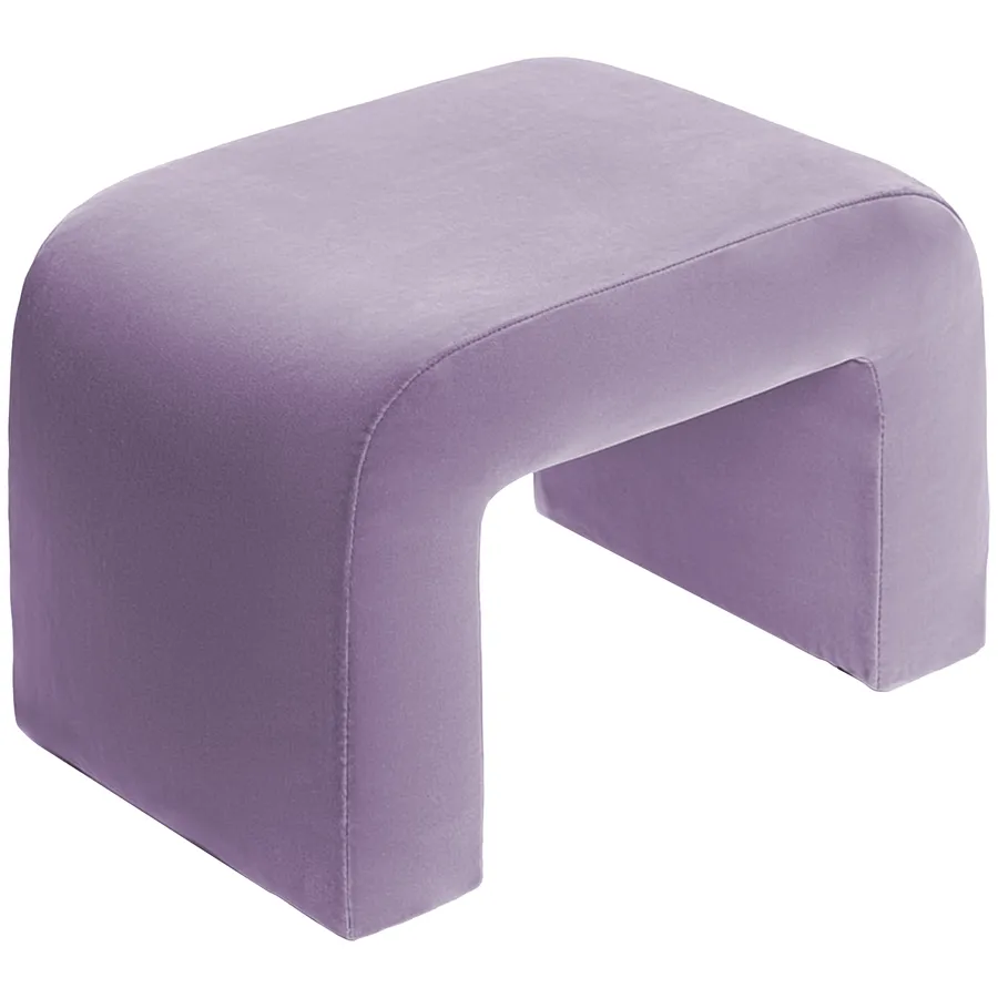 Пуфик "Боу" мини | фиалковый бархат - Фото миниатюра 2