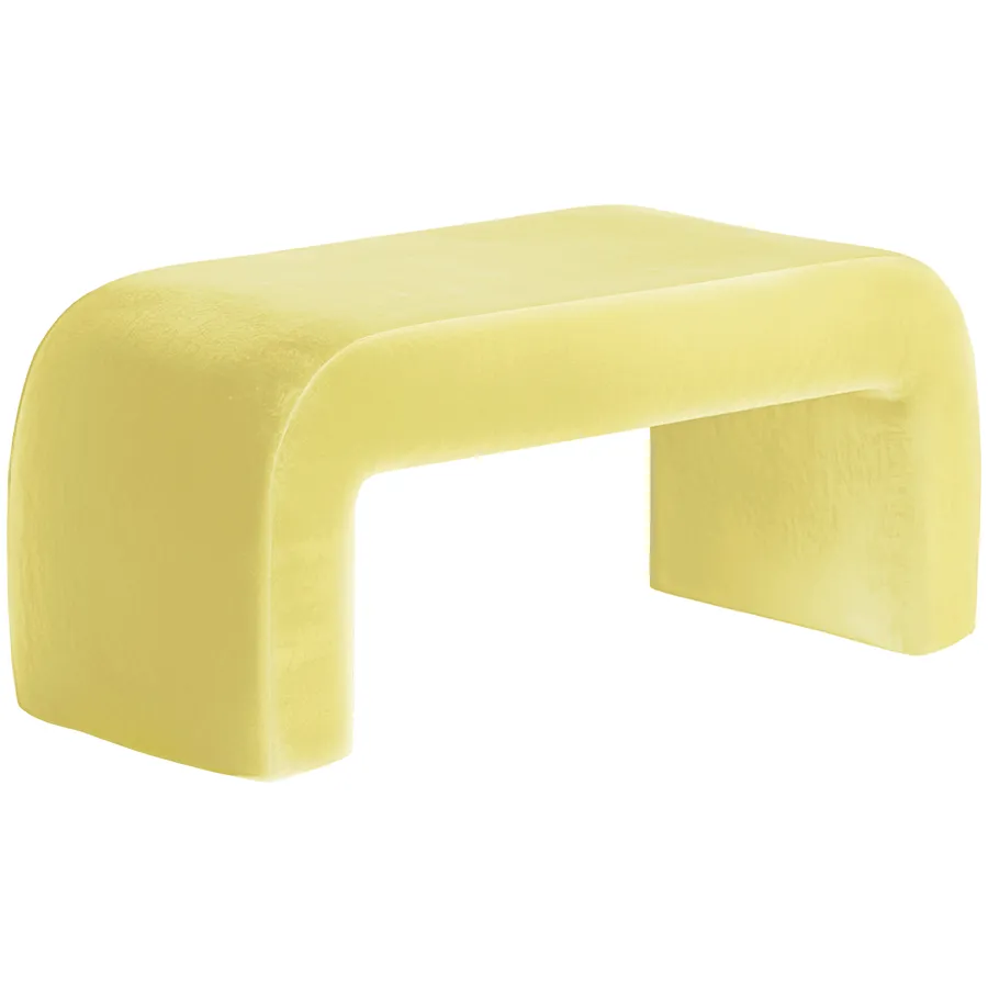 Пуфик "Боу" макс | спелая дыня бархат - Фото миниатюра 2