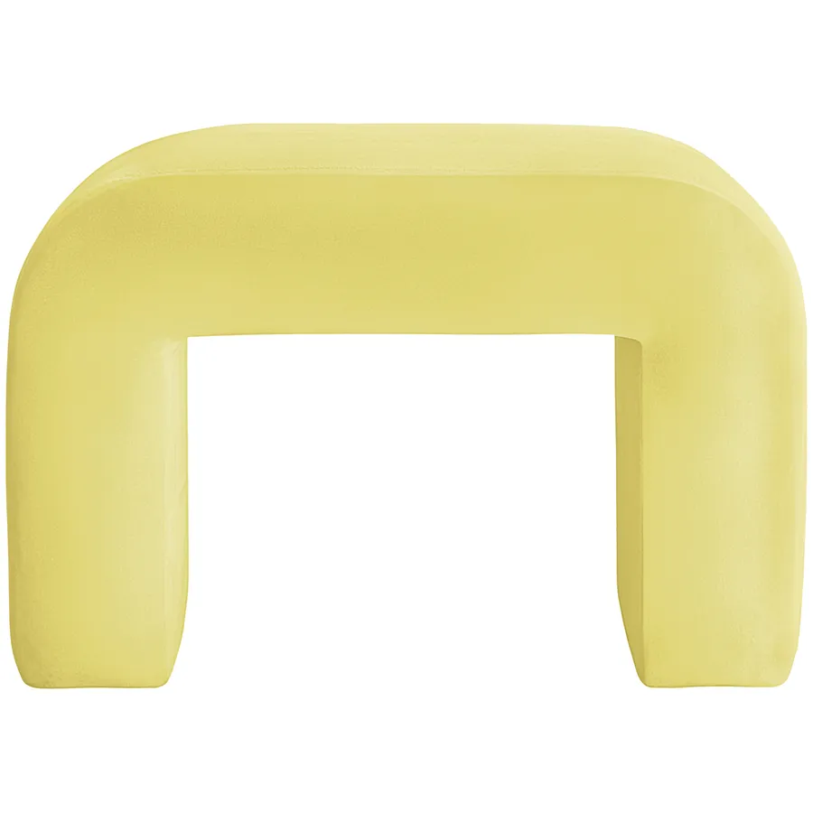 Пуфик "Боу" мини | спелая дыня бархат - Фото основное 1