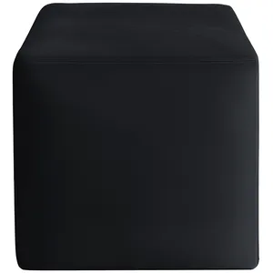 Чехол пуфик "Квадро" черный бархат