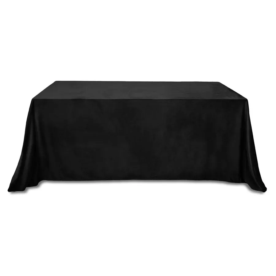 Скатерть бархатная "Бета" черная прямоугольная - Фото миниатюра 1