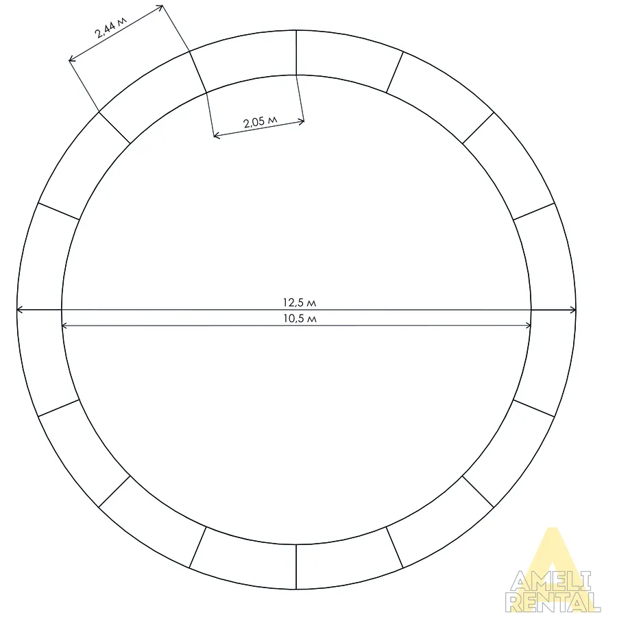 Банкетный стол "Вольф" волна большой белый - Фото миниатюра 2