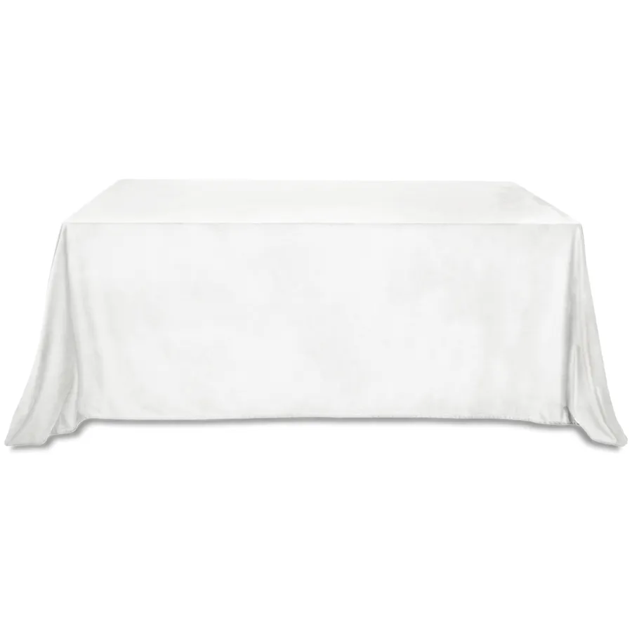 Скатерть бархатная "Бета+" белый ландыш прямоугольная - Фото миниатюра 1