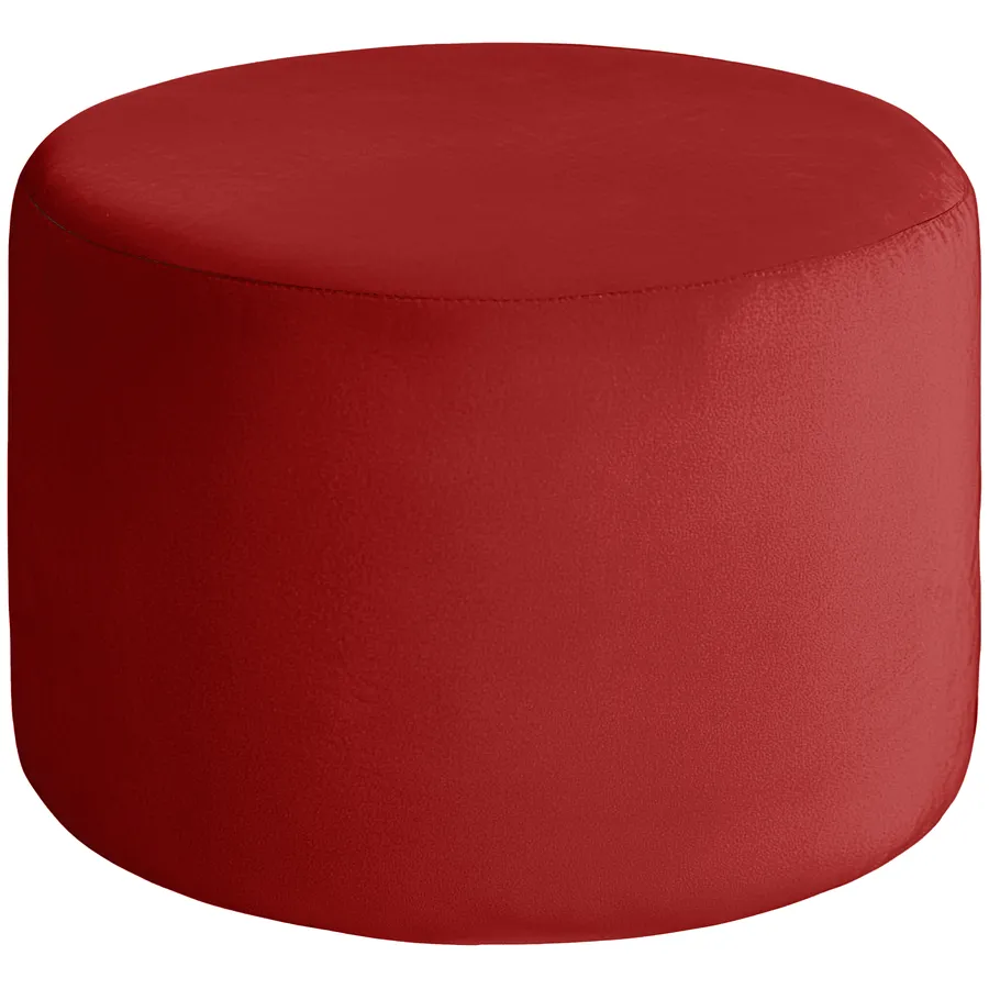 Пуфик "Фуфик" миди клубничный бархат - Фото миниатюра 1