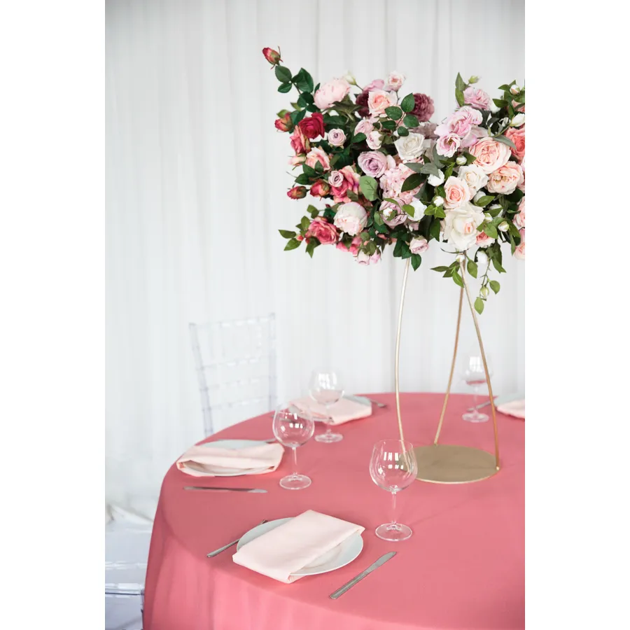 Скатерть "Альфа" розовый щербет круглая - Фото миниатюра 4