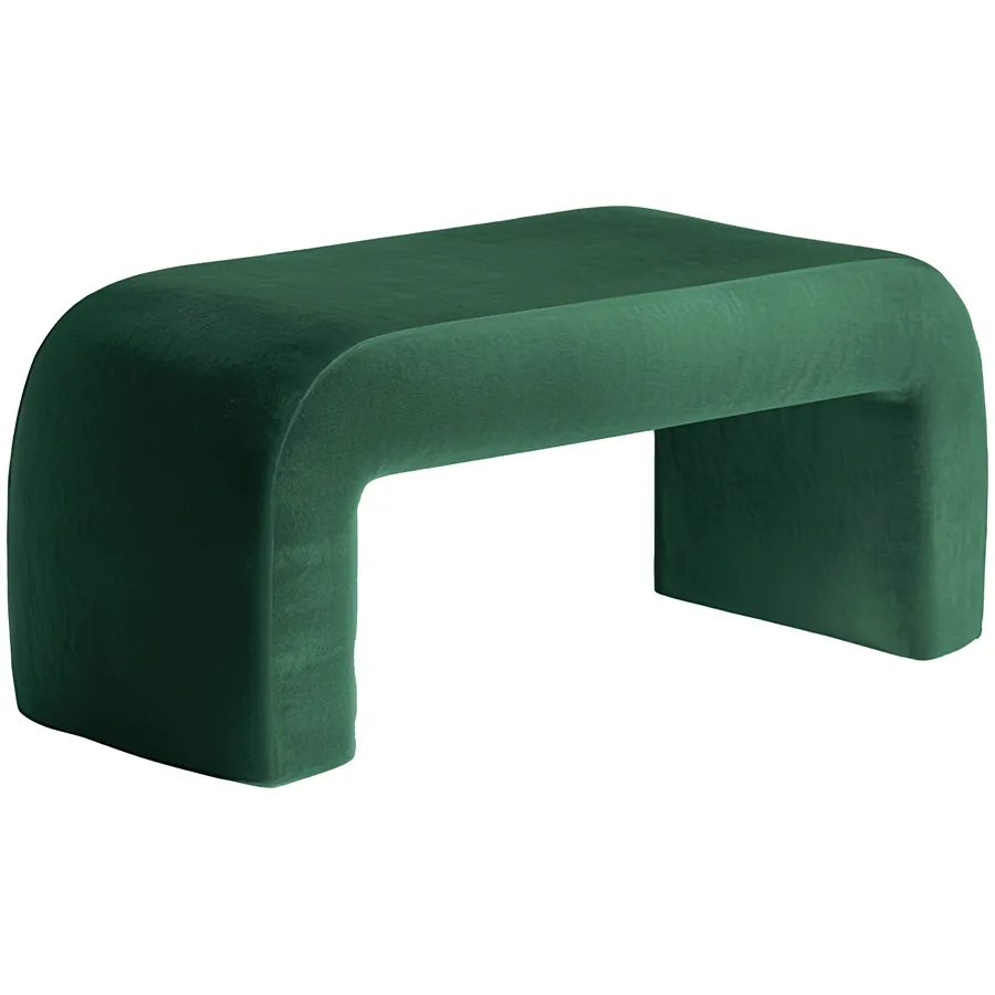 Пуфик "Боу" макс | зеленый малахит бархат - Фото миниатюра 2