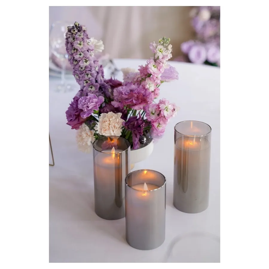 Набор свечей с пультом "Эрукто" дымчатый - Фото миниатюра 4