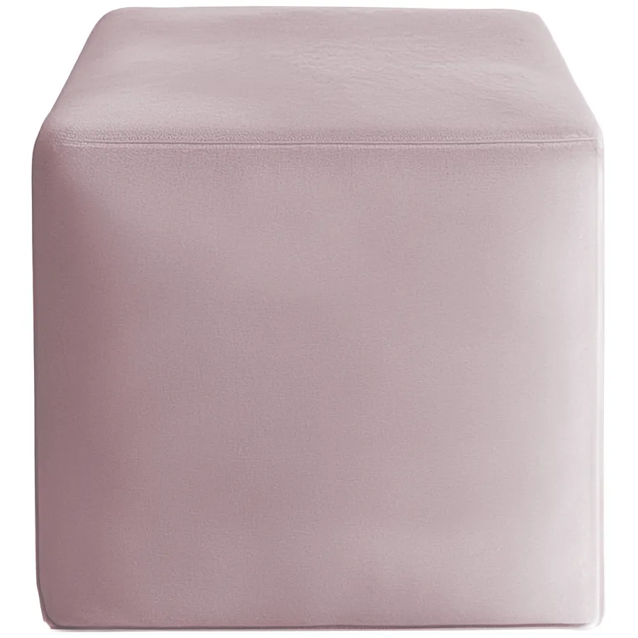 Пуфик "Квадро" | бледно-розовый бархат - Фото основное 1