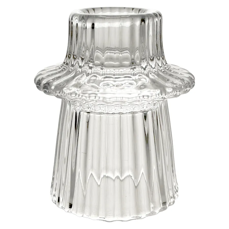 Подсвечник "Гермиона" стеклянный прозрачный - Фото миниатюра 1