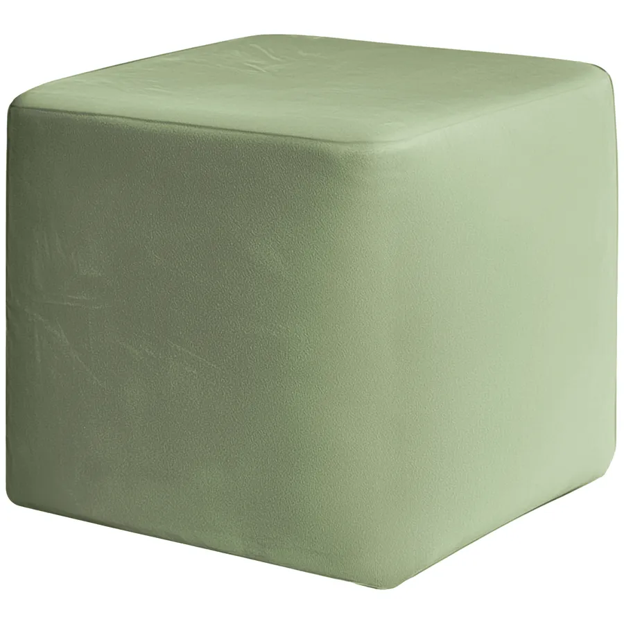 Пуфик "Квадро" светло-зеленый бархат - Фото миниатюра 2