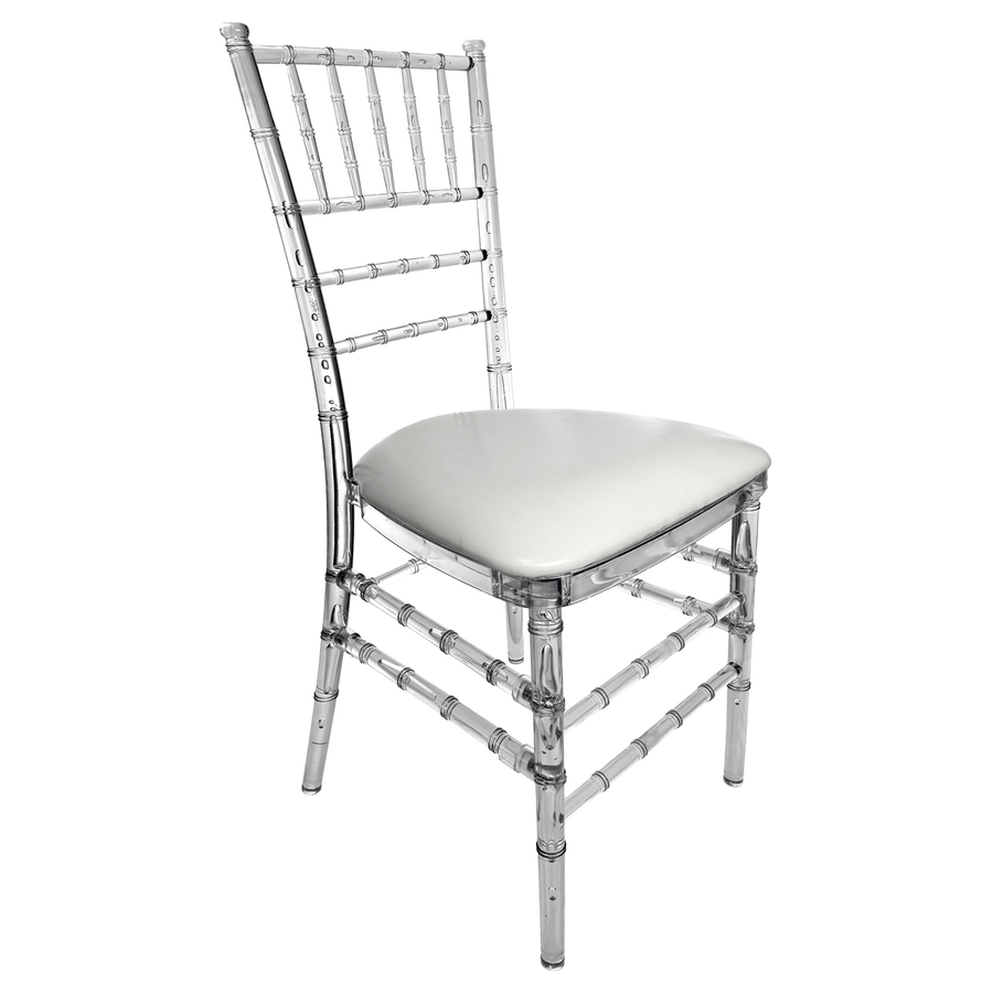 Стул "Тиффани" прозрачный с подушкой из эко-кожи - Фото миниатюра 1