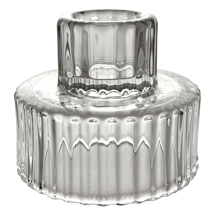 Подсвечник "Рон" стеклянный прозрачный - Фото миниатюра 1