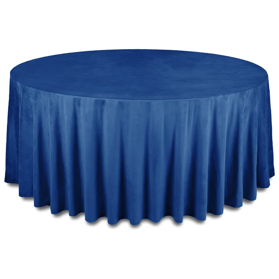 Скатерть бархатная "Бета+" синий Ван Гога круглая - Фото миниатюра 1