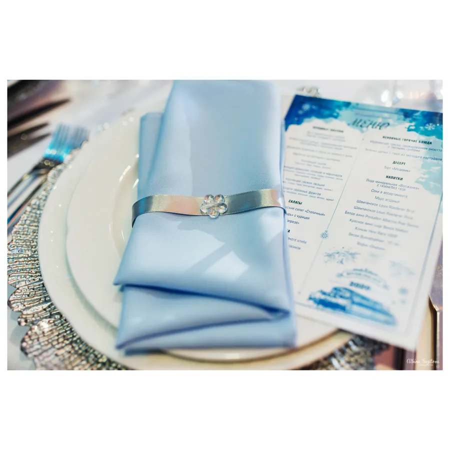 Салфетка "Альфа" пастельно-голубая - Фото миниатюра 2