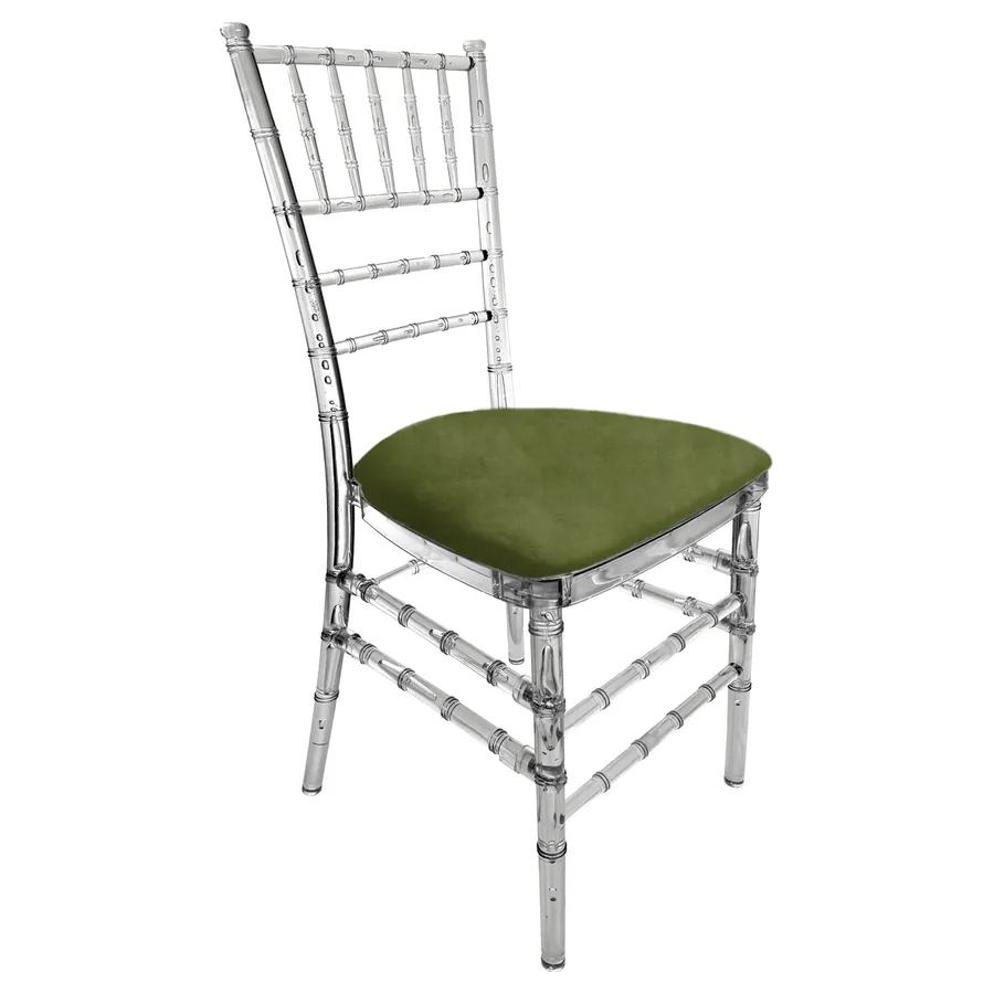 Стул "Тиффани" прозрачный, зеленый чай бархат - Фото основное 1