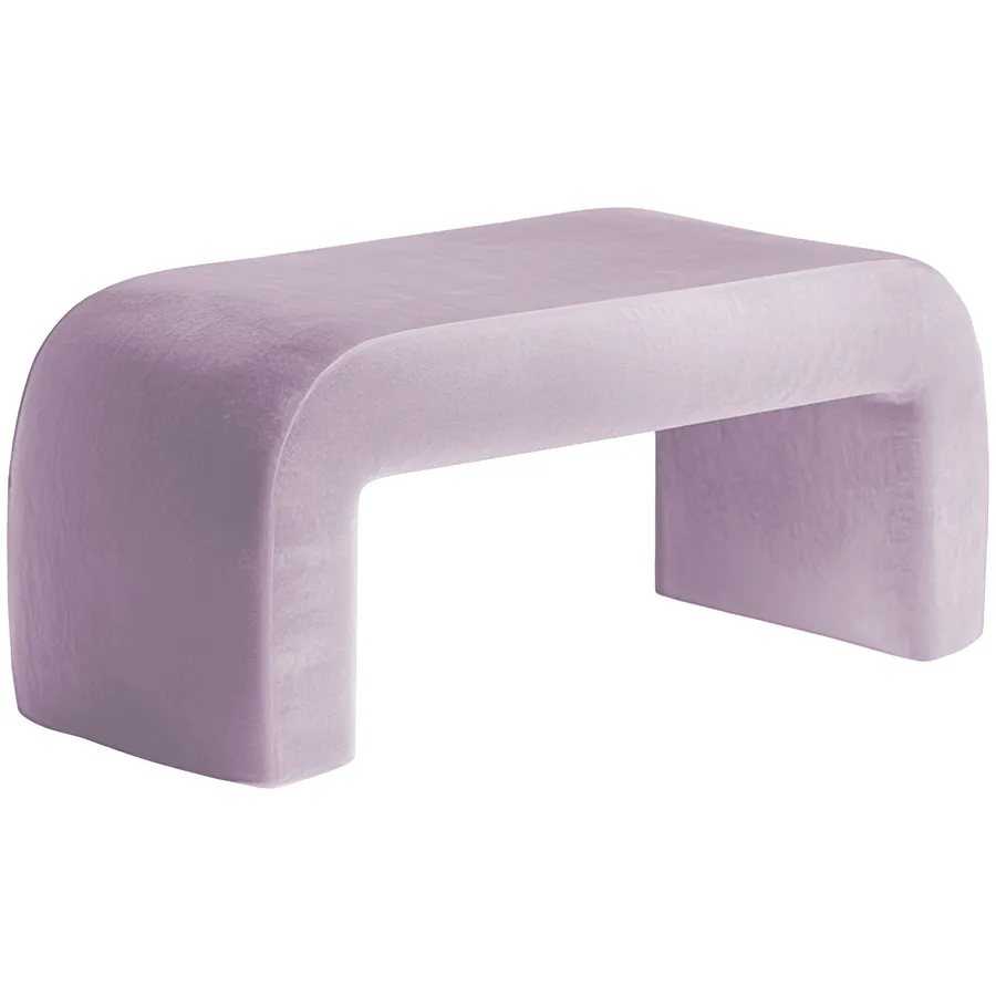 Пуфик "Боу" макс | сиреневая дымка бархат - Фото миниатюра 2