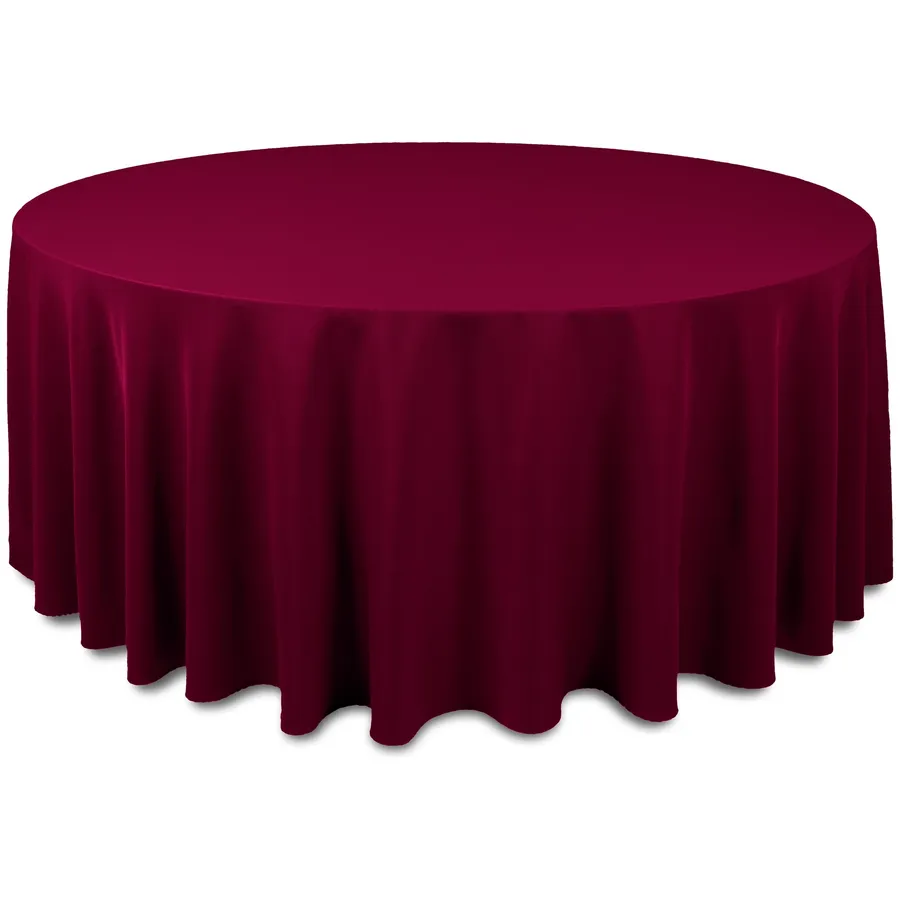 Скатерть "Альфа" бордо круглая - Фото миниатюра 1