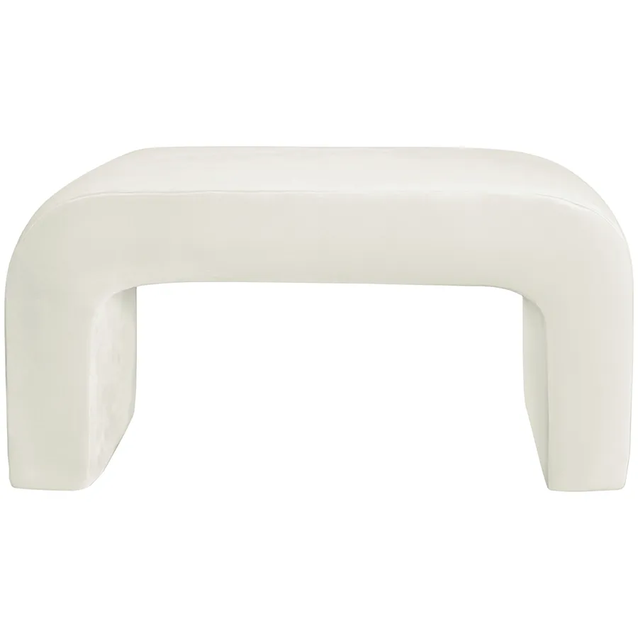 Пуфик "Боу" макс | жемчужный бархат - Фото миниатюра 1