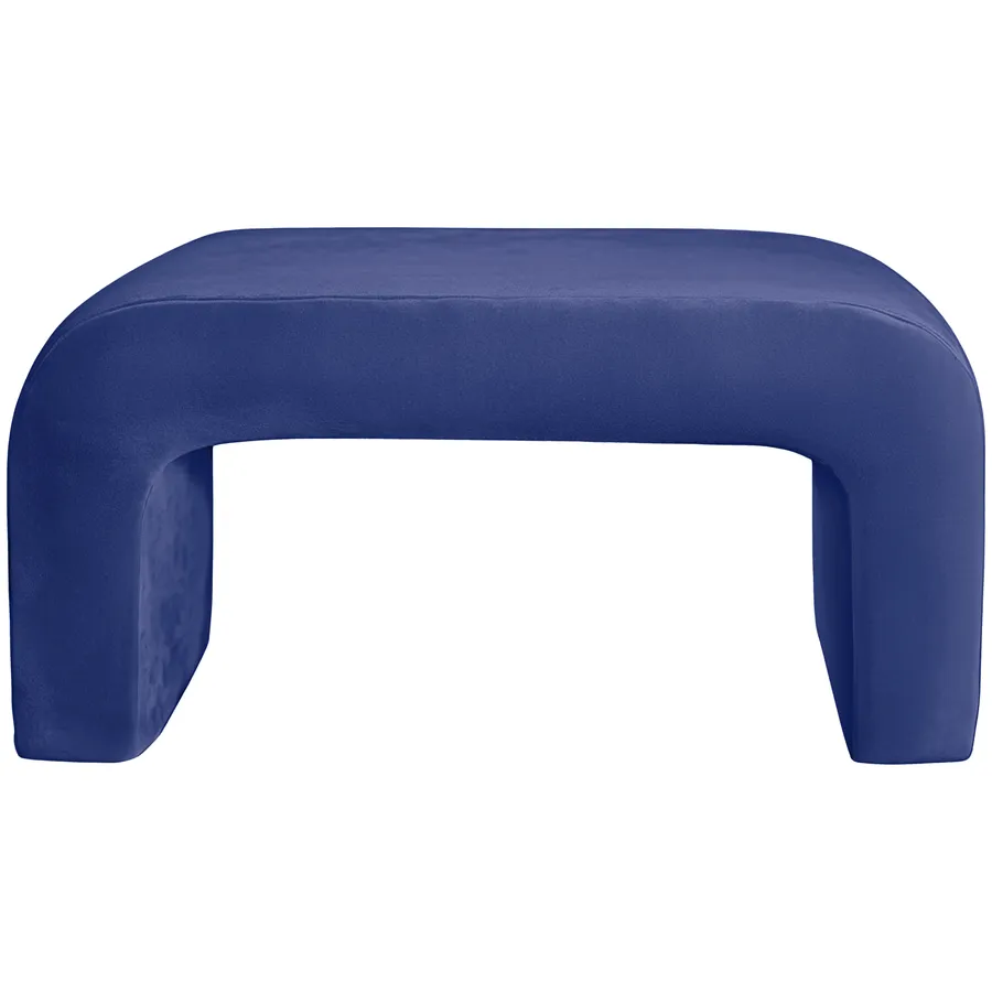 Пуфик "Боу" макс синий Ван Гога бархат - Фото миниатюра 1