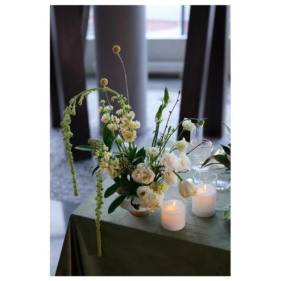 Набор свечей с пультом  "Эрукто" белый - Фото миниатюра 3