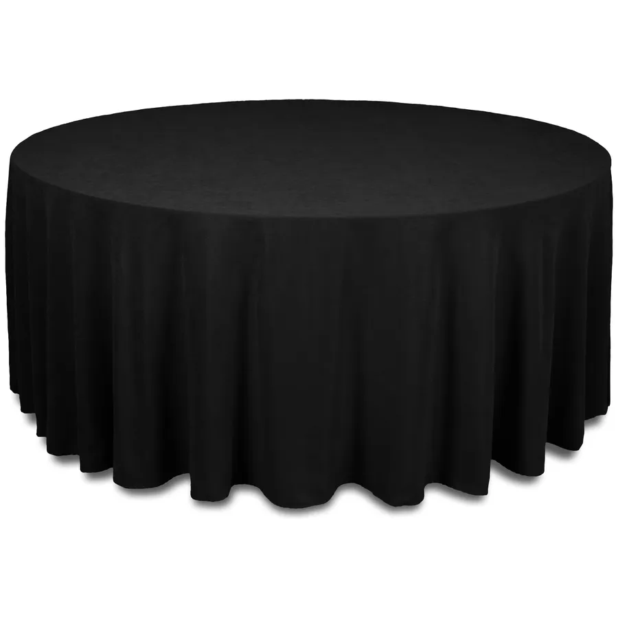 Скатерть канвас "Гамма" черная круглая - Фото миниатюра 1