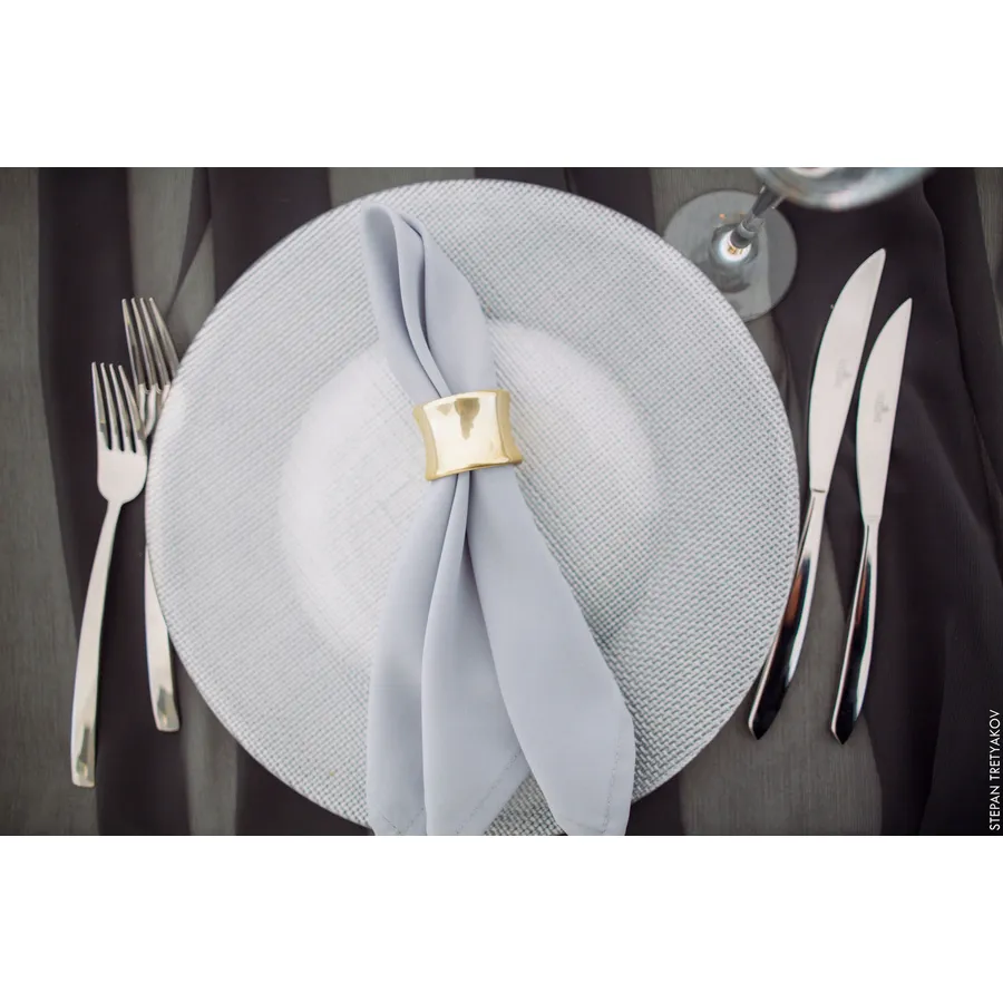 Кольцо для салфетки "Свифт" золотое - Фото миниатюра 4