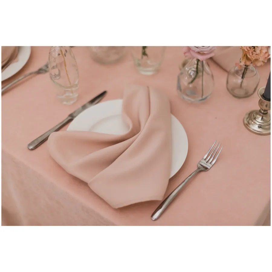 Скатерть канвас "Гамма" пудровая прямоугольная - Фото миниатюра 3