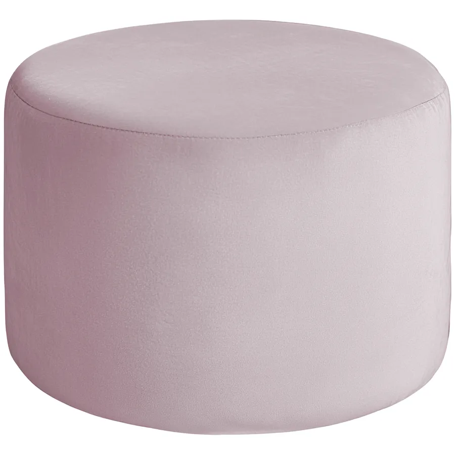 Пуфик "Фуфик" миди бледно-розовый бархат - Фото основное 1