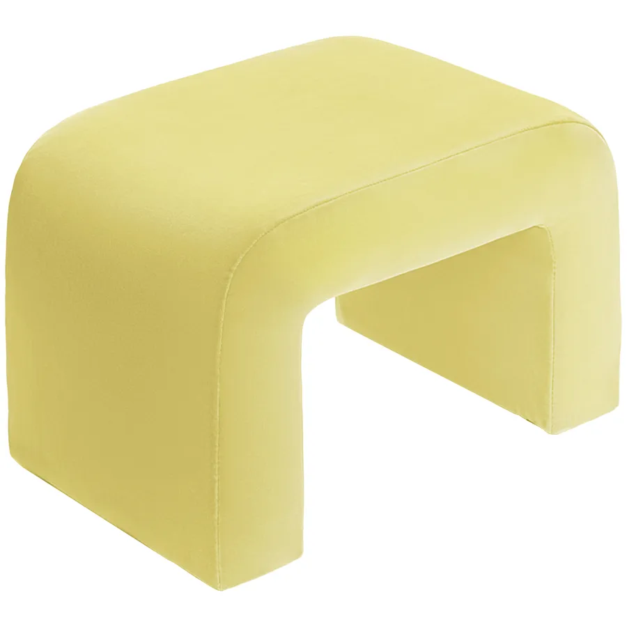 Пуфик "Боу" мини | спелая дыня бархат - Фото миниатюра 2