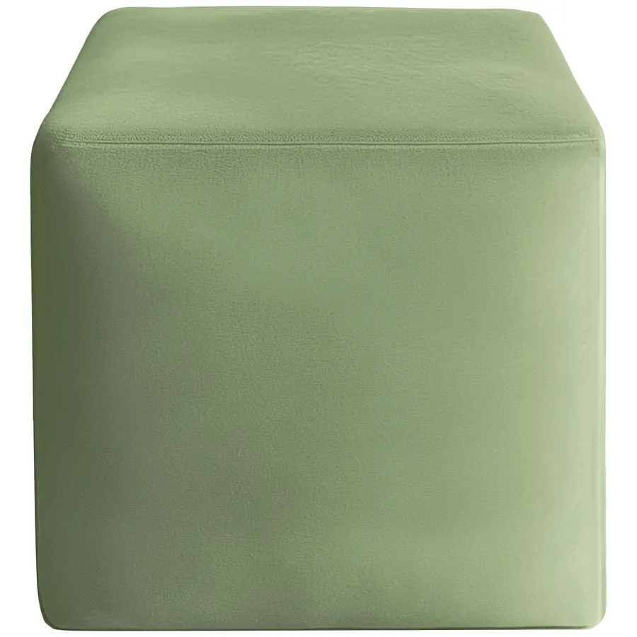 Пуфик "Квадро" светло-зеленый бархат - Фото миниатюра 1