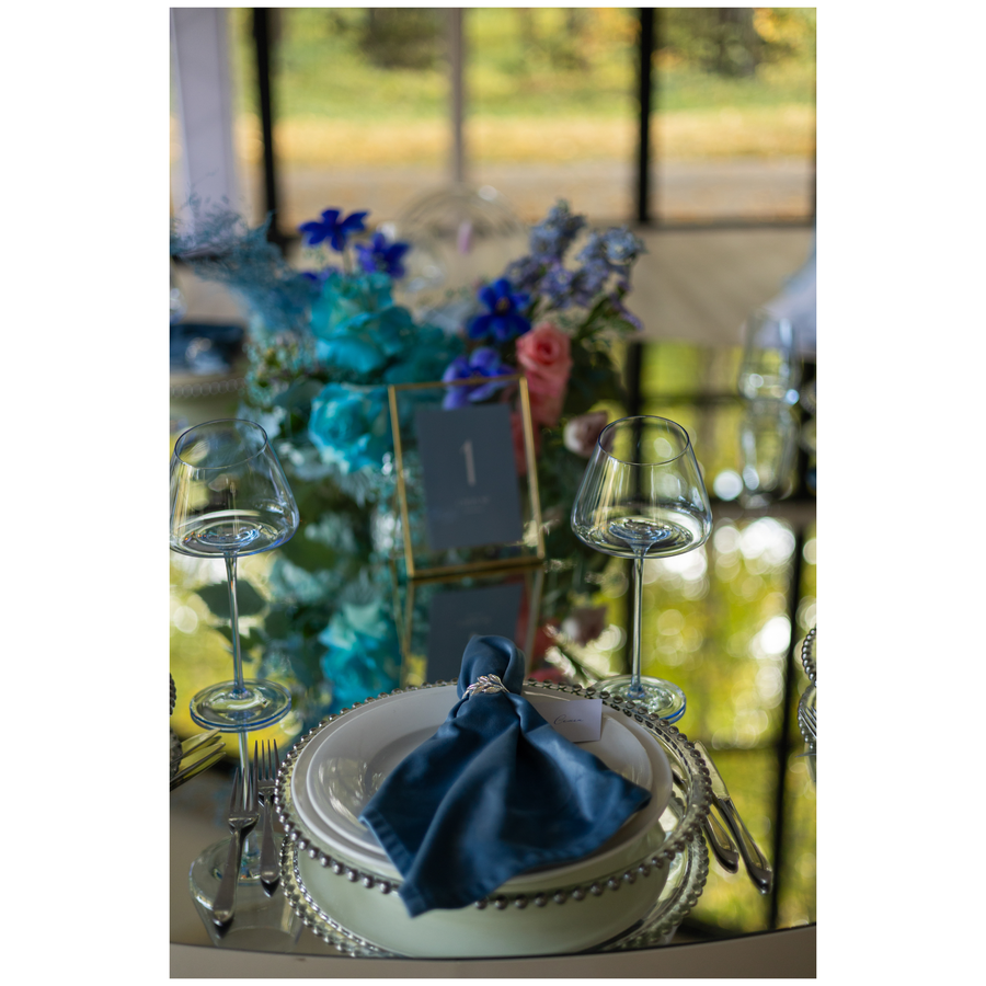 Бокал "Роулинг"  светло-голубой винный - Фото миниатюра 4