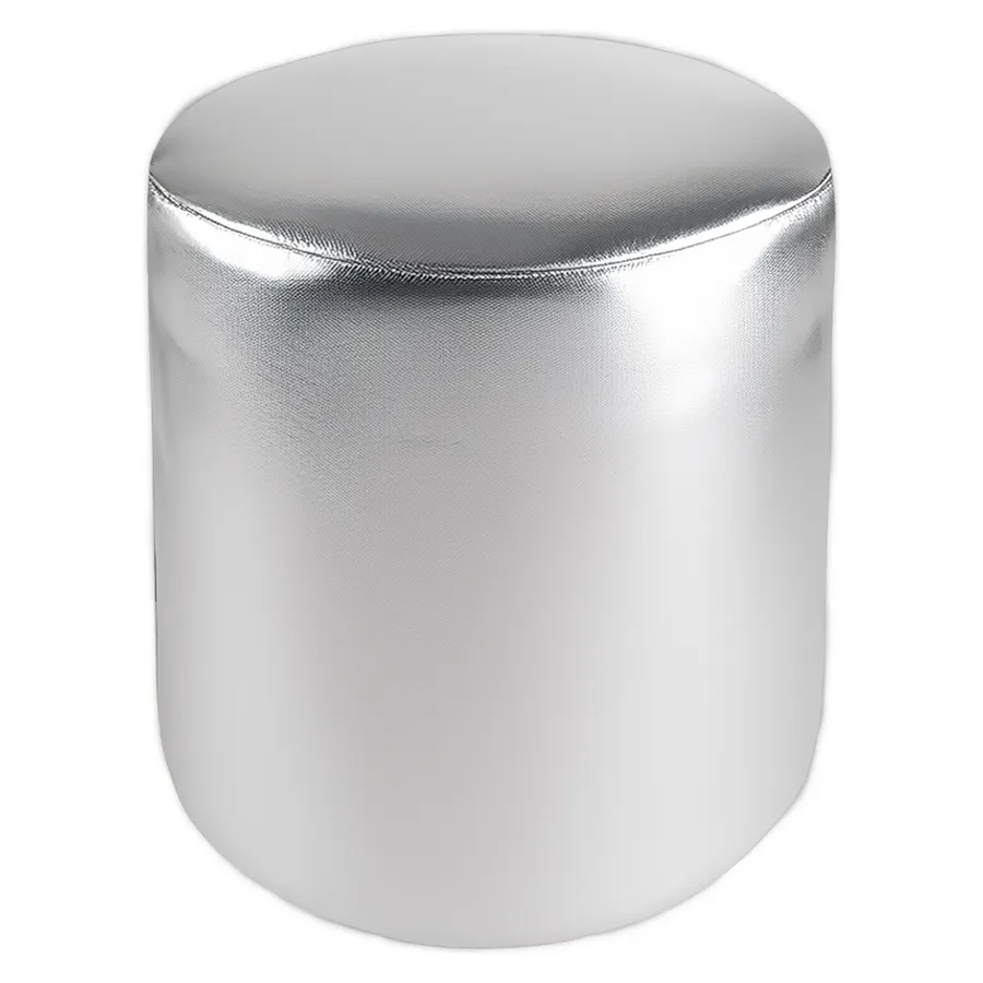 Пуфик "Фуфик" мини серебро - Фото миниатюра 1