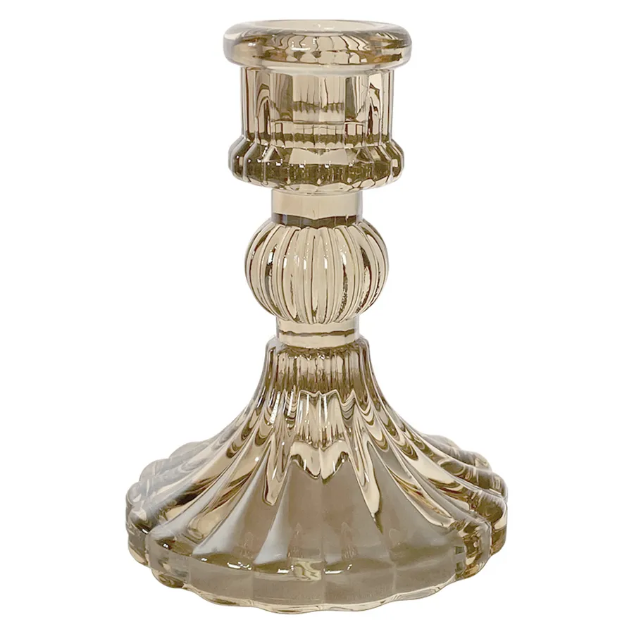 Подсвечник "Полумна" янтарный - Фото миниатюра 1