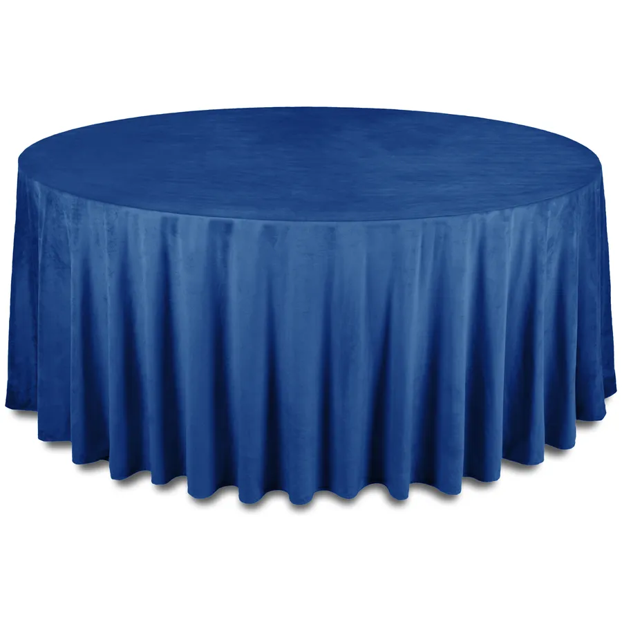 Скатерть бархатная "Бета" синий Ван Гога круглая - Фото миниатюра 1