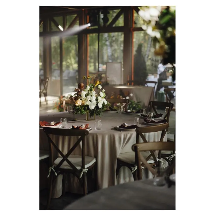 Скатерть бархатная "Бета" кокосовый раф круглая - Фото миниатюра 2