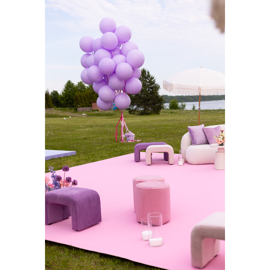 Пуфик "Фуфик" мини розовая сакура бархат - Фото миниатюра 3