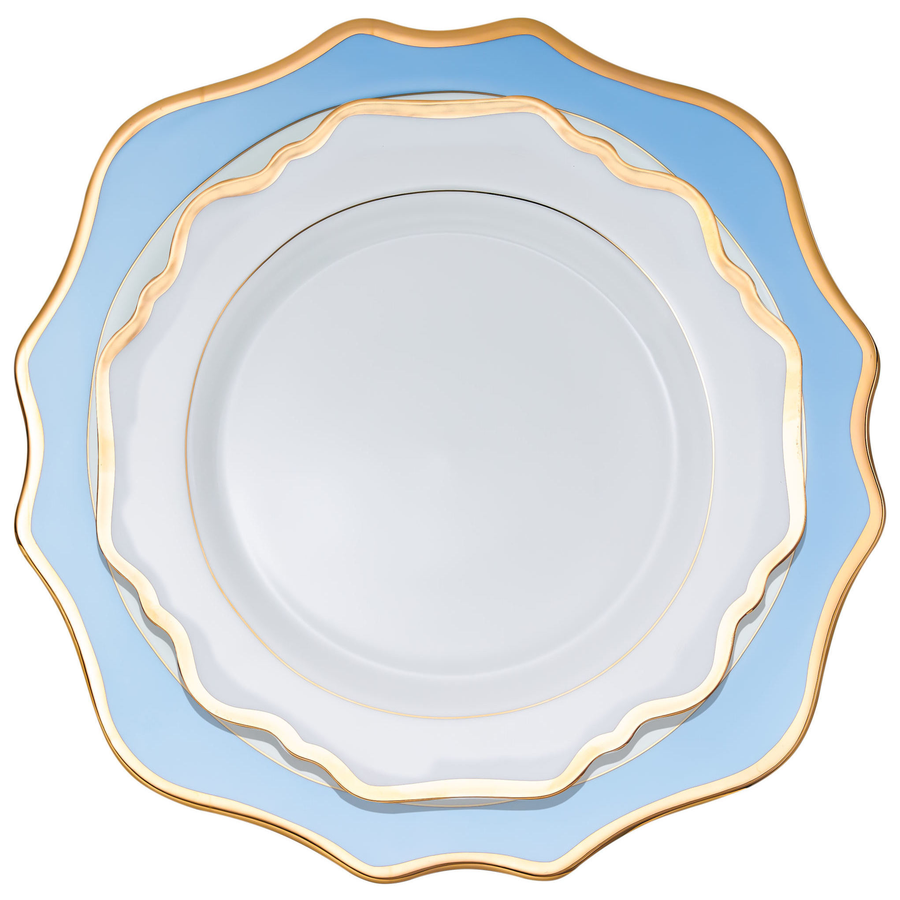 Набор тарелок "Тайга" бело-голубые с кантом 33 и 26см - Фото миниатюра 1