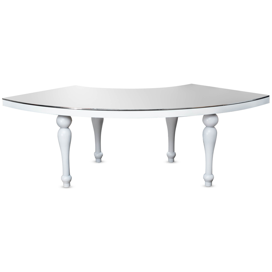 Стол «Змейка» 2 части с белыми ножками - Фото миниатюра 2