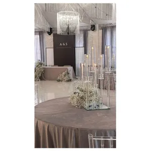 Канделябр «Тот» на 6 свечей прозрачный стеклянный