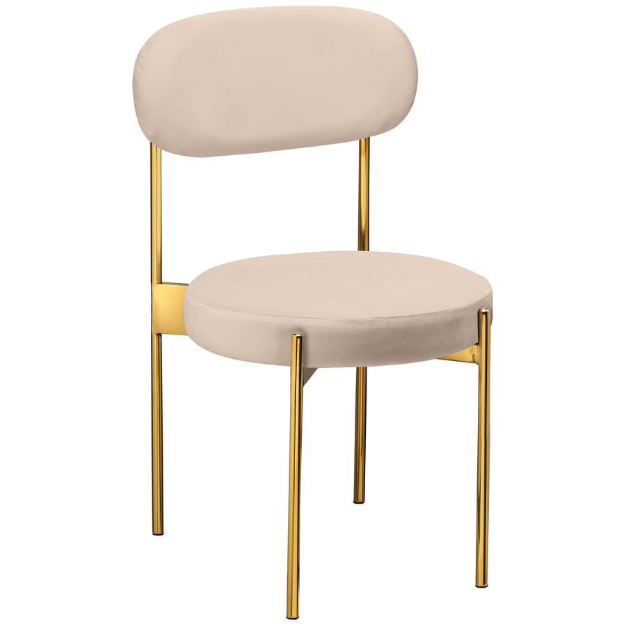 Стул «Тотем» золотой, кремовый бархат - Фото основное 1