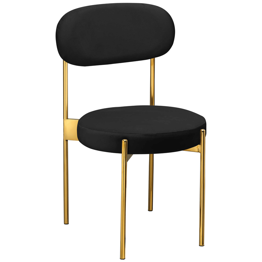 Стул «Тотем» золотой, черный бархат - Фото основное 1